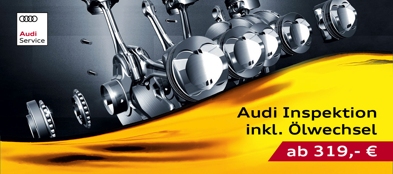 Audi Inspektion inkl. Ölwechsel ab 319 €