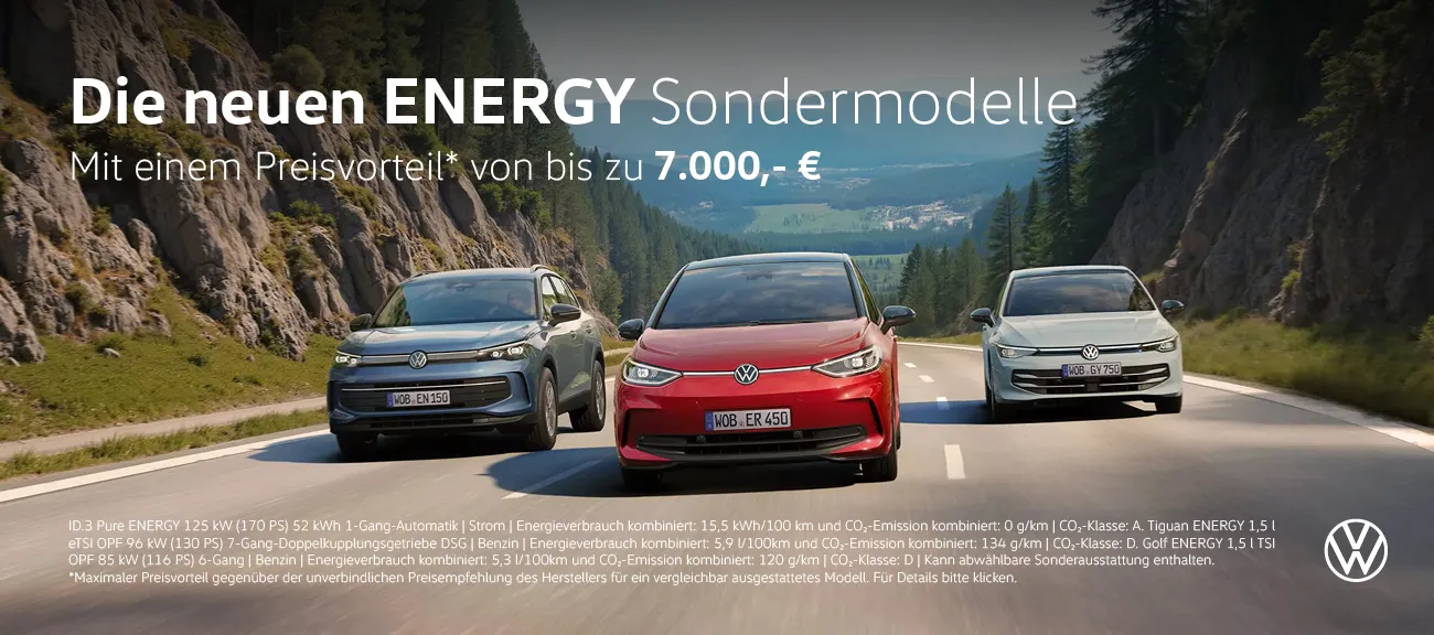 Die neuen ENERGY Sondermodelle