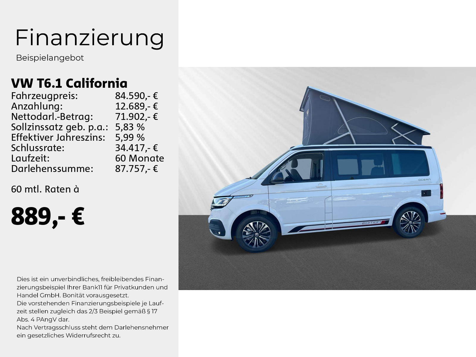 T6.1 California Ocean 2.0 TDI Autom.+ LED+ Navi+