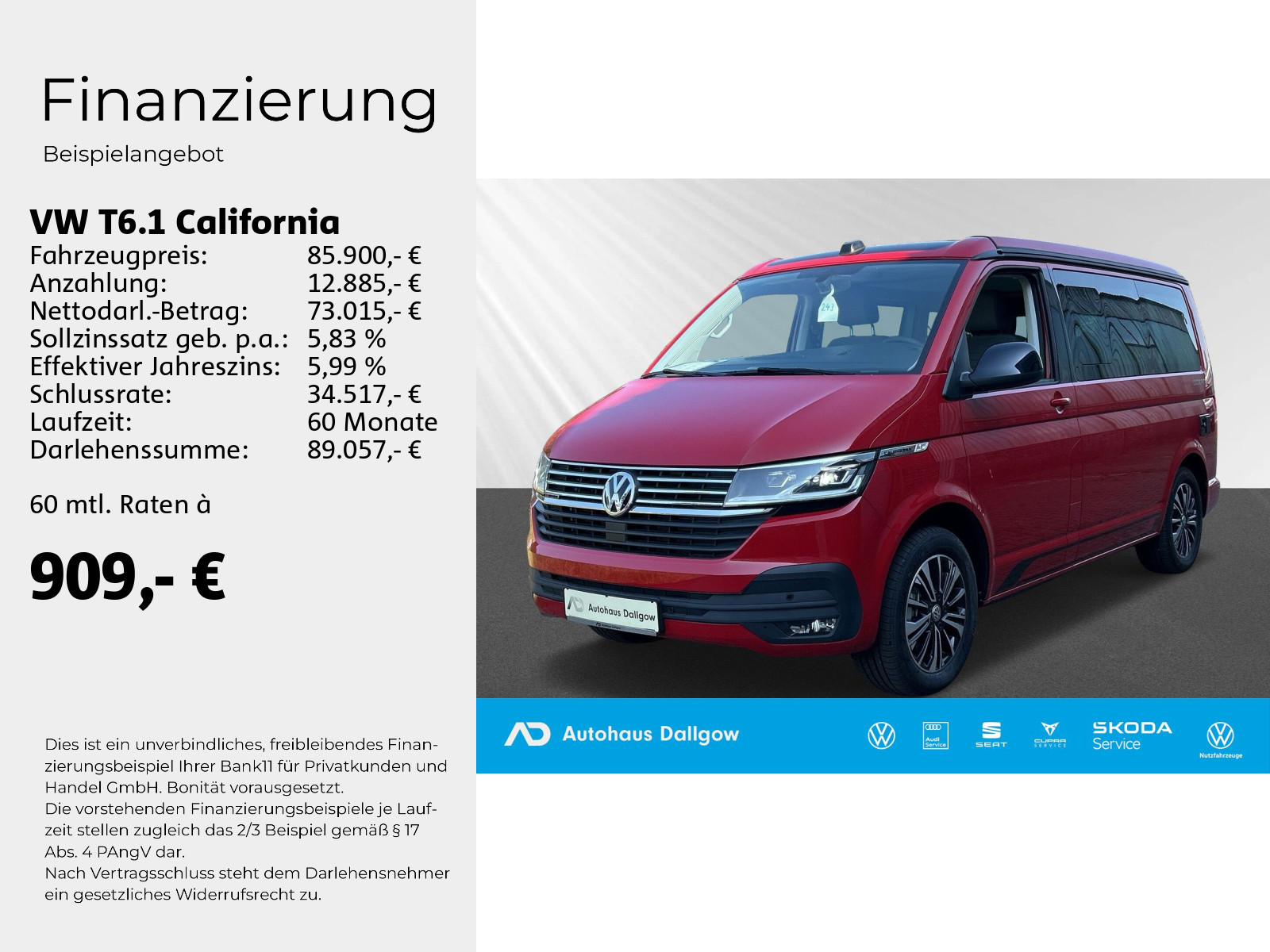 T6.1 California Ocean 2.0TDI+4MOTION DSG+LED+Nav