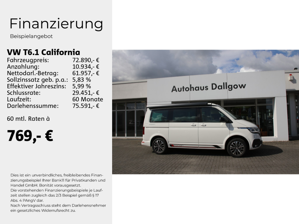 T6.1 California Ocean 2.0 TDI Autom.+ LED +Navi+