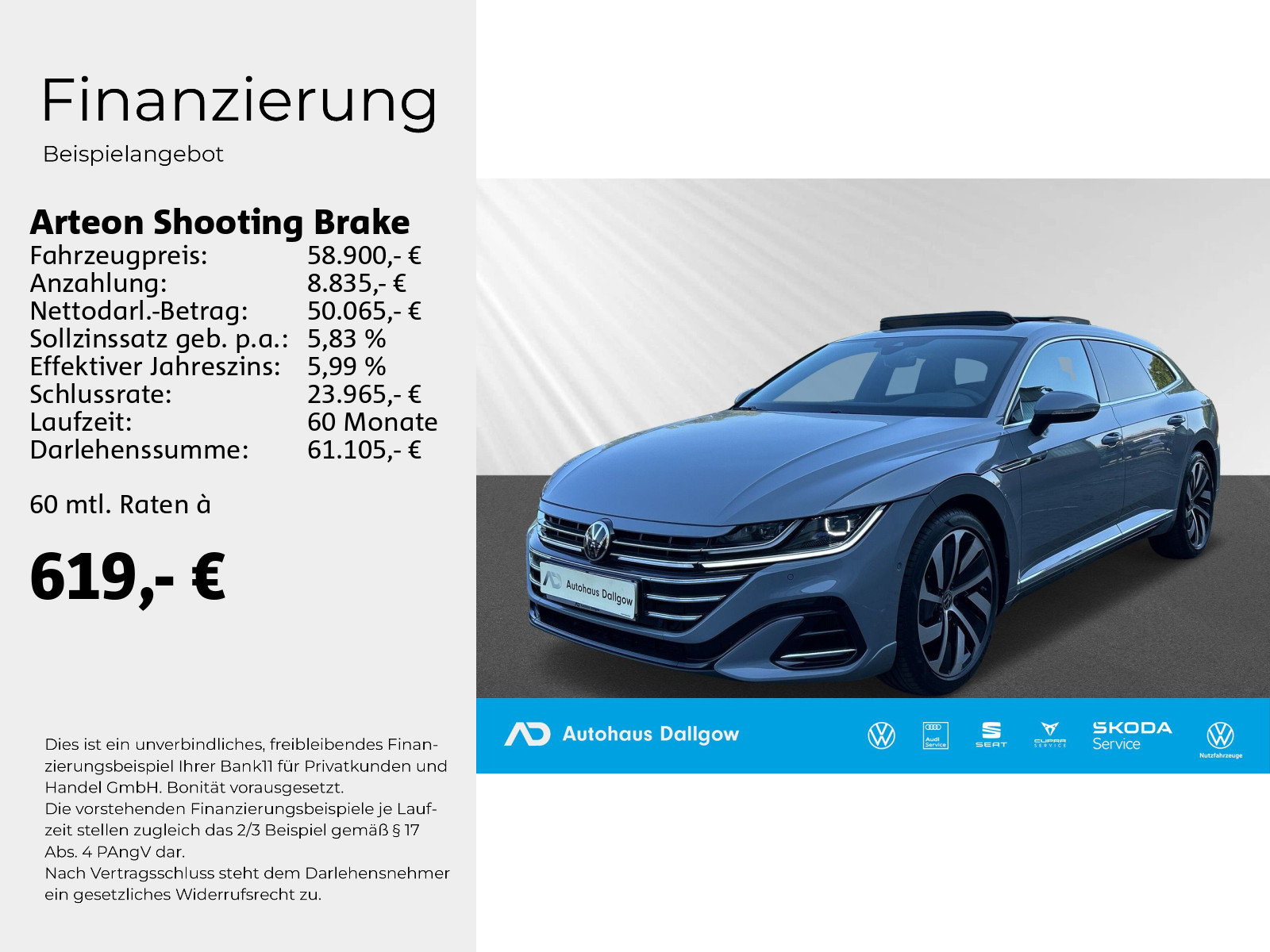 Arteon Shooting Brake R-Line 2.0 TSI LED RFK PDC