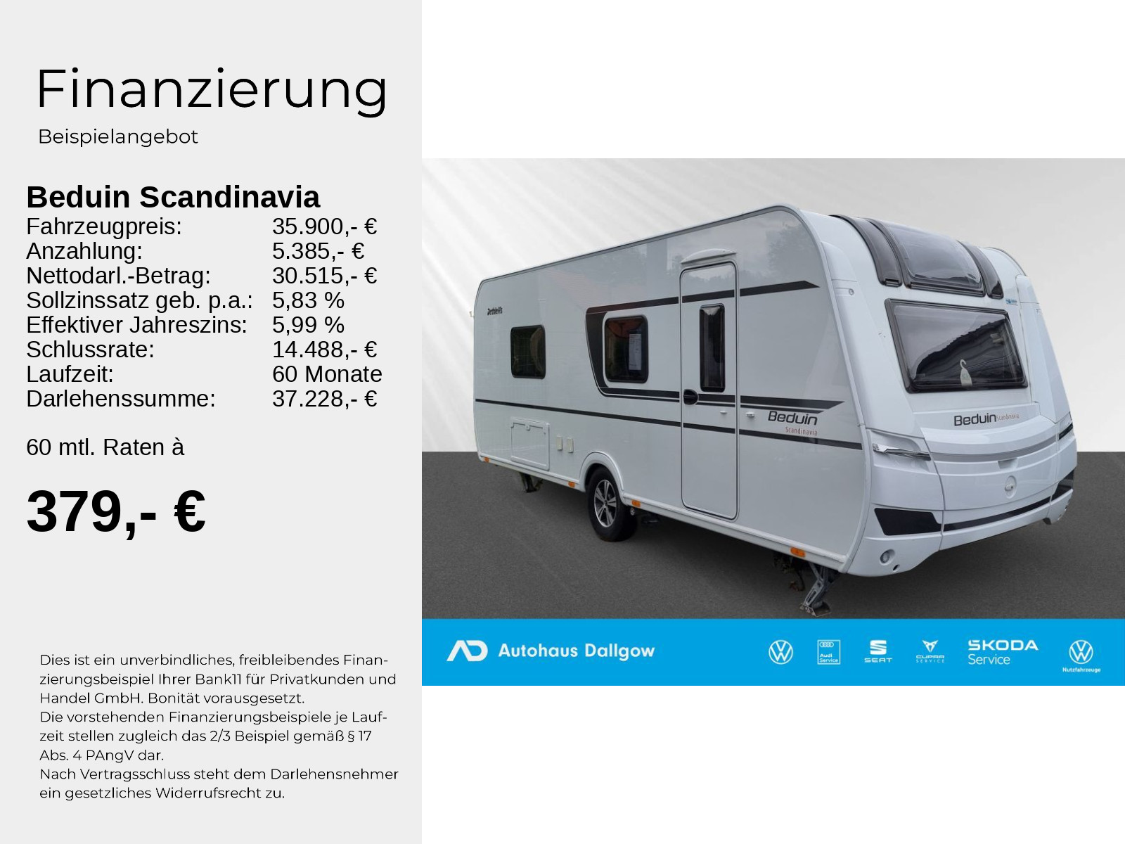 Beduin Scandinavia Dethleffs 550 BET Wohnw.Küche
