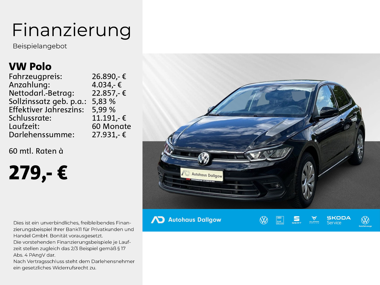 Polo Goal Life 1,0 116 PS Alarm+Navi+Keyl.+WiRä+