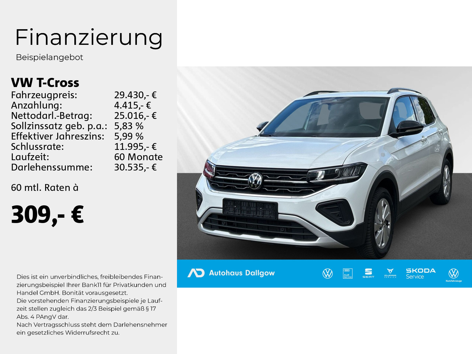 T-Cross Life 1.5 l TSI ACT OPF 150 PS DSG + PDC+