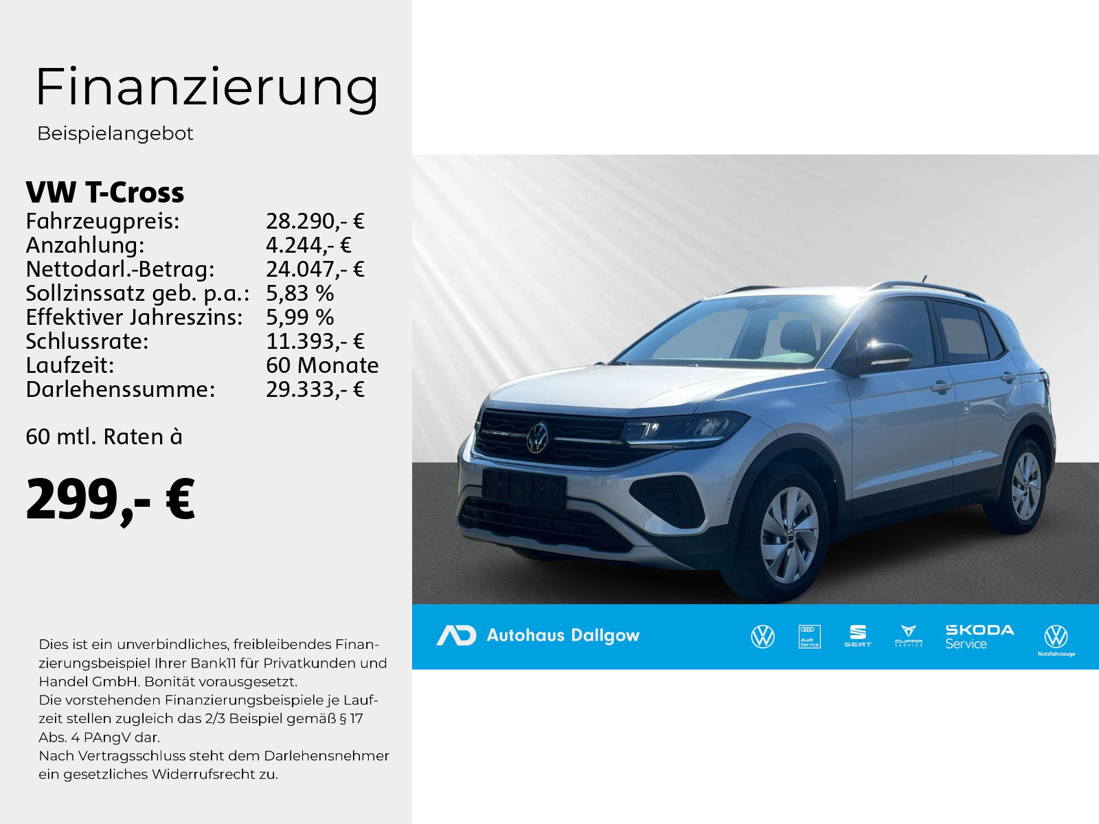 T-Cross GOAL 1.0l TSi116PS*DSG+PDC+Navi-WiRä+RFK