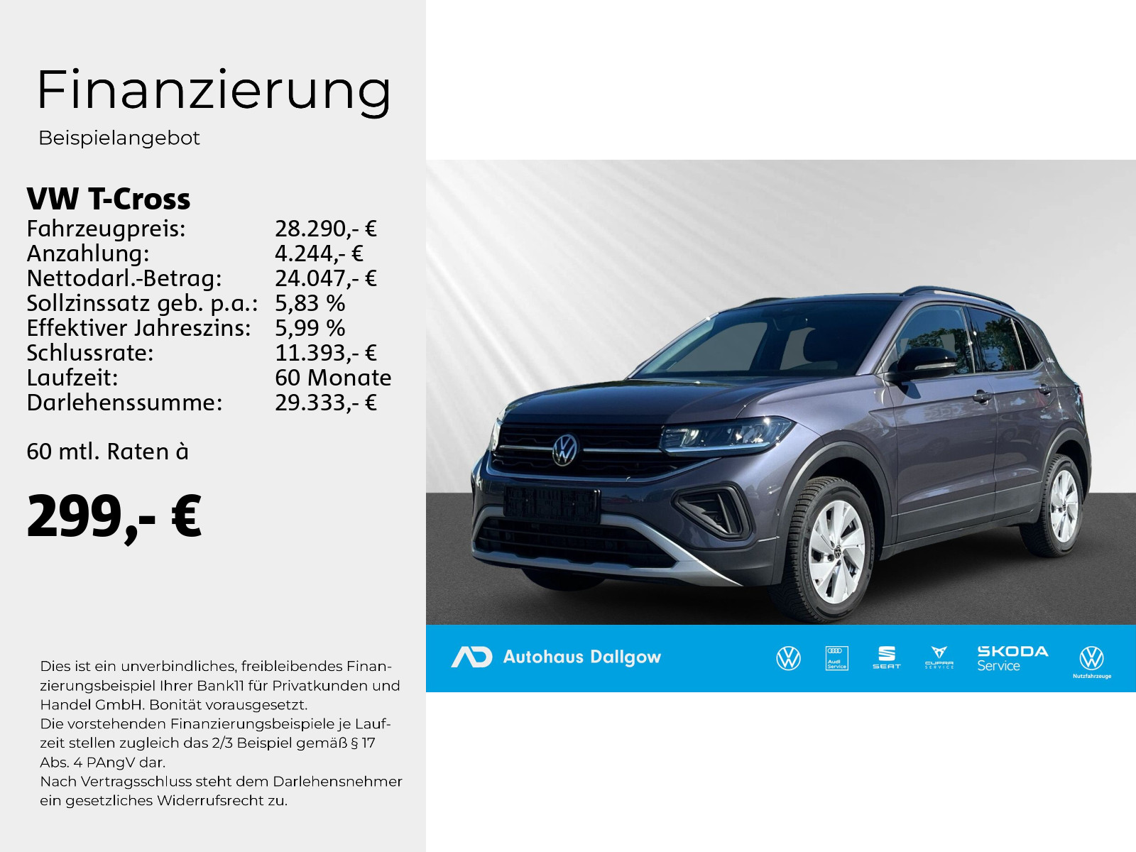 T-Cross GOAL 1.0l TSi116PS*DSG+PDC+Navi-WiRä+RFK