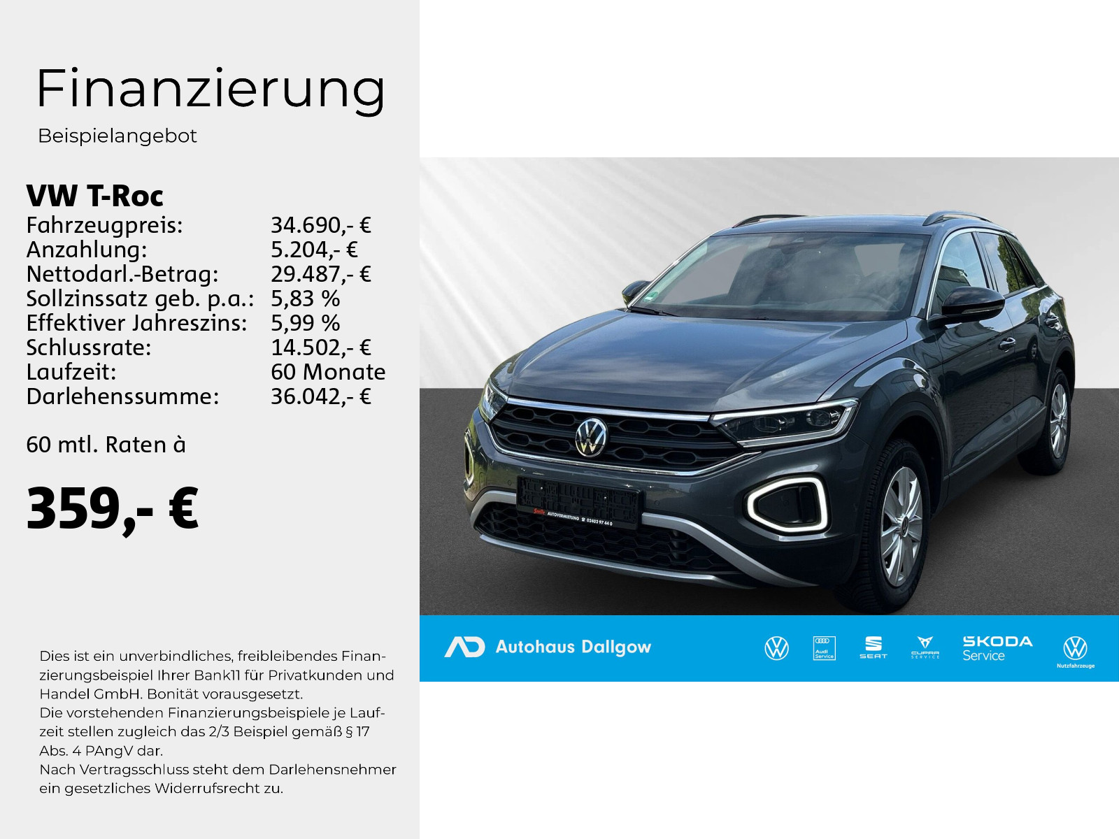 T-Roc GOAL 1.5 l TSI 150 PS*DSG LED+PDC+Navi+RFK