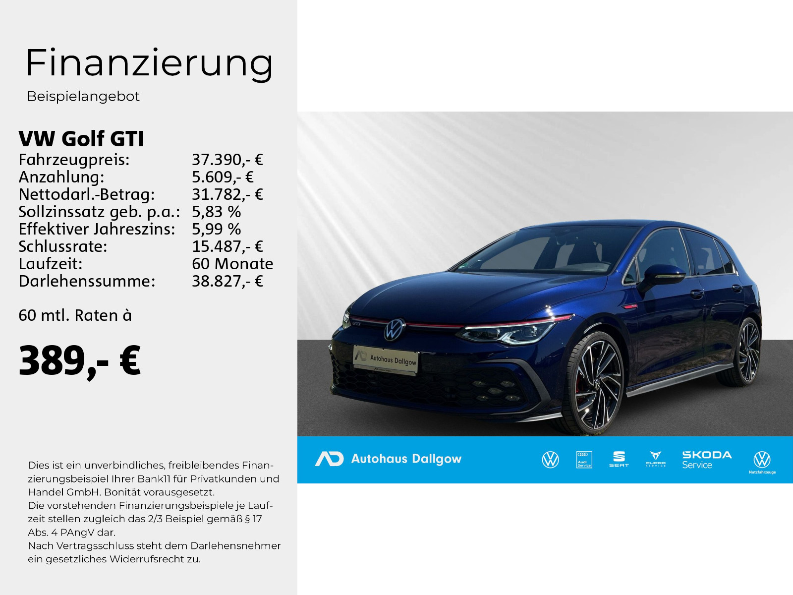 Golf GTI 2,0 l TSI OPF 245 PS DSG+PDC+LED+Navi++