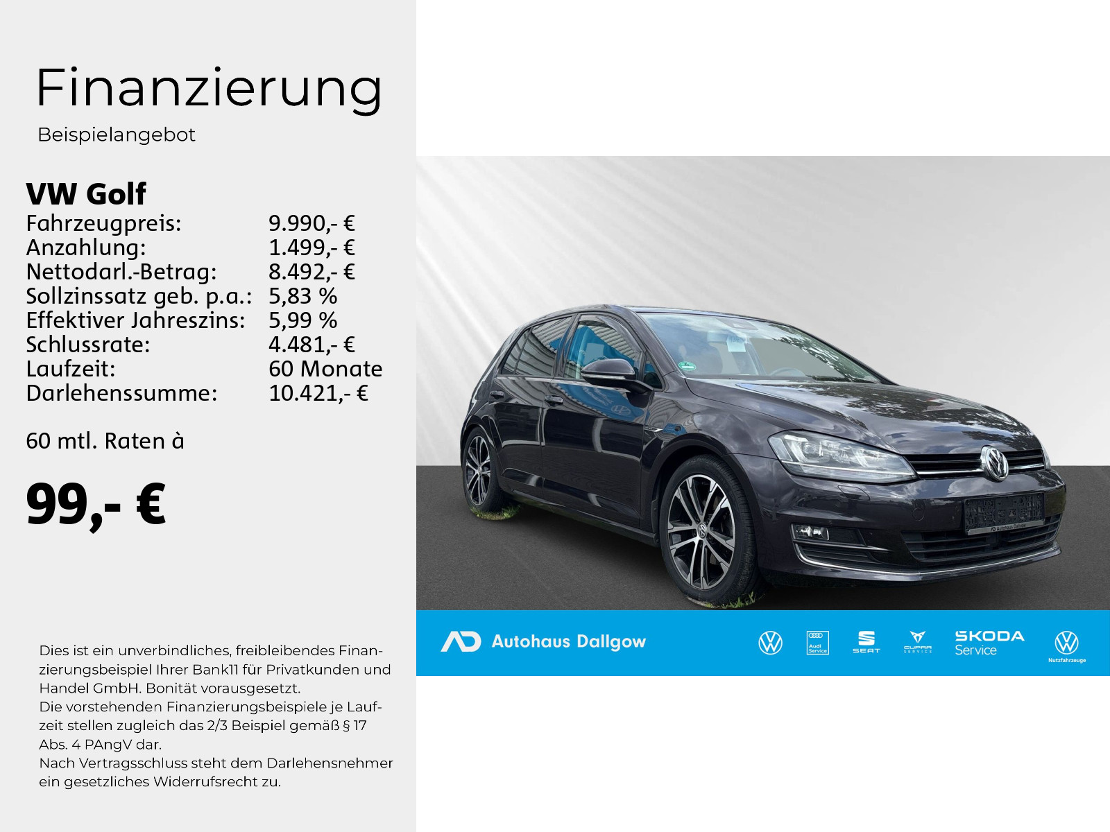 Golf VII Lounge 1.4 l TSI PDC+Klimaaut.+Tempom.+