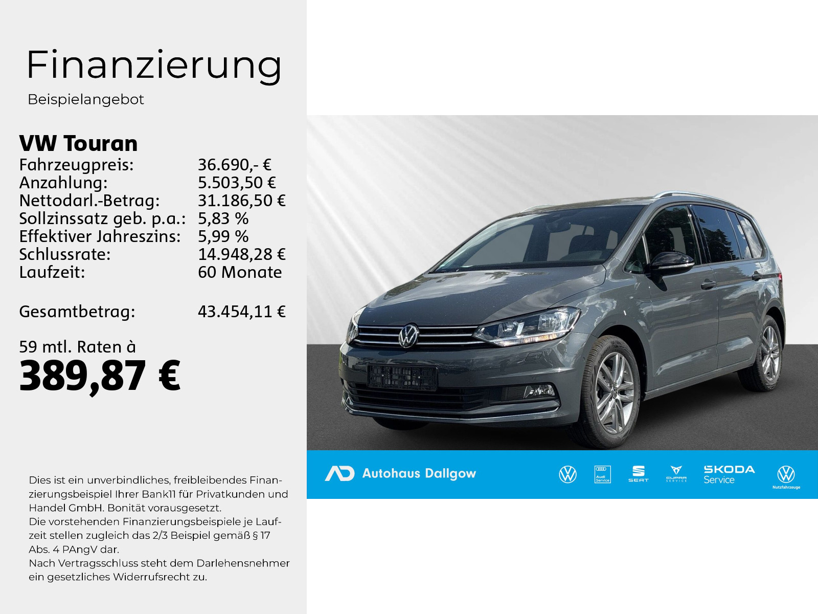 Touran 1.5 TSI Start-Stopp Comfortline OPF (EURO 6