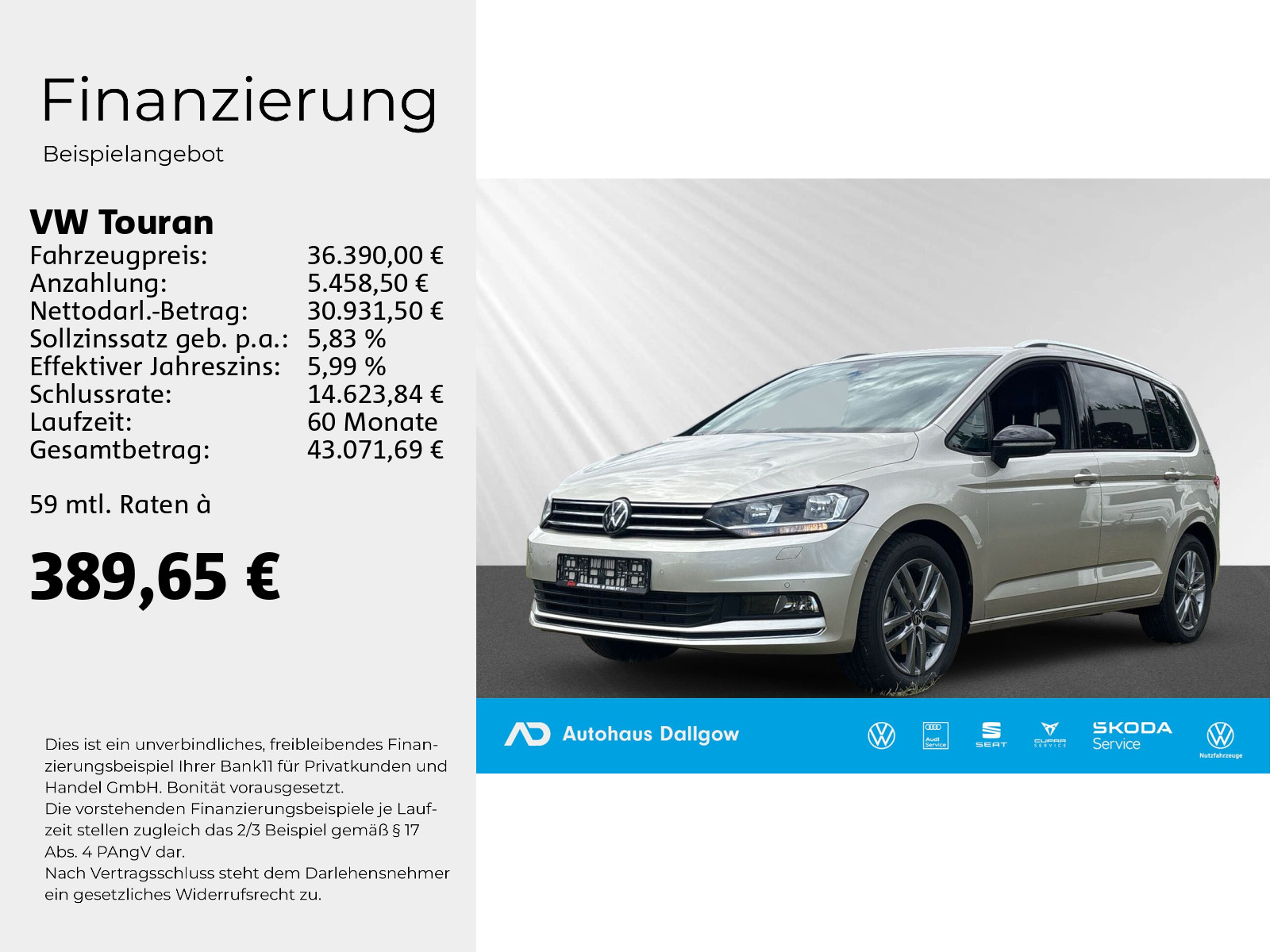 Touran 1.5 TSI Start-Stopp Comfortline OPF (EURO 6
