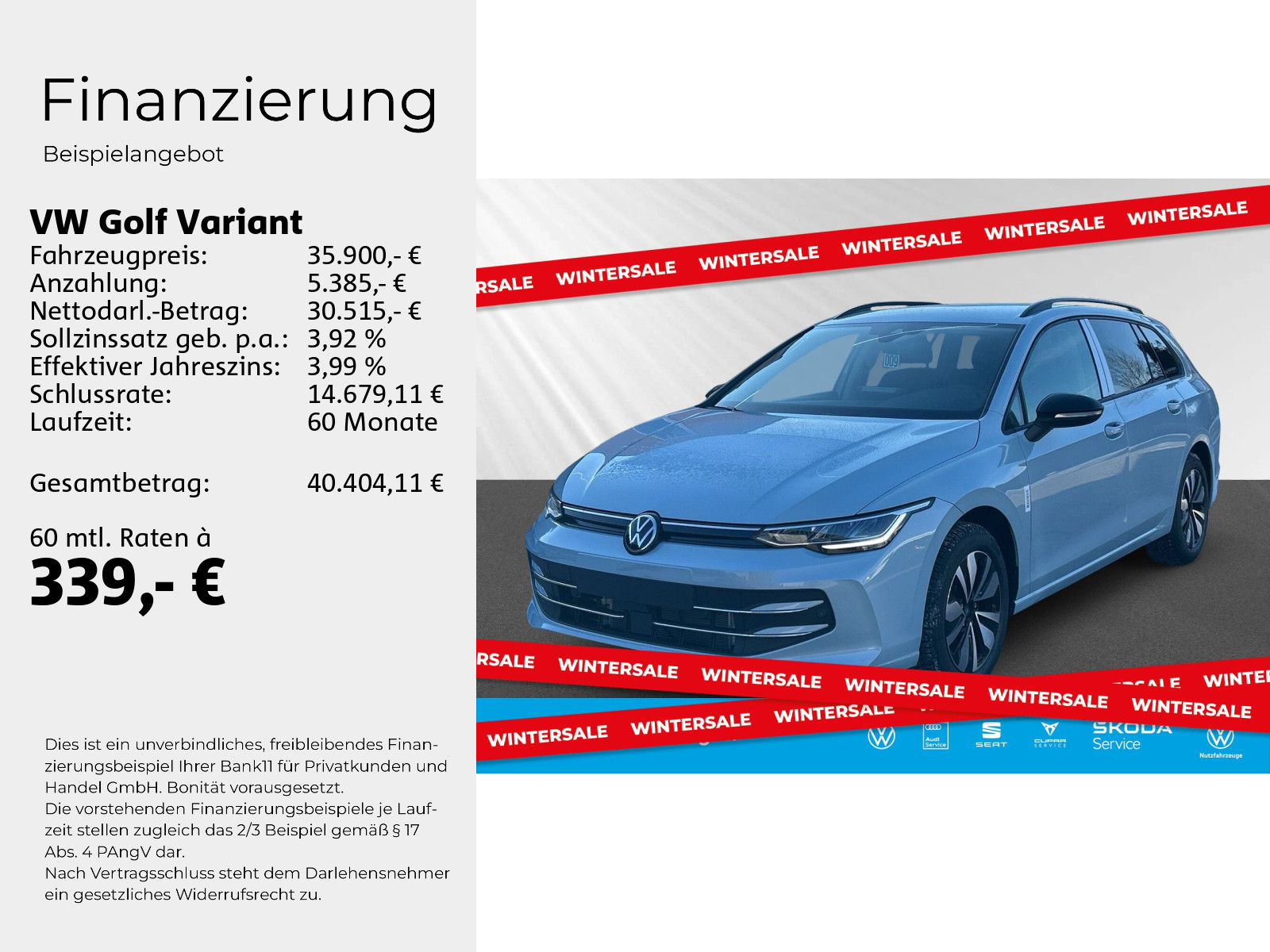 Golf Variant Life 1,5 l eTSI OPF 110 kW (150 PS) 7-Gang-Doppelkupplungsgetriebe DSG