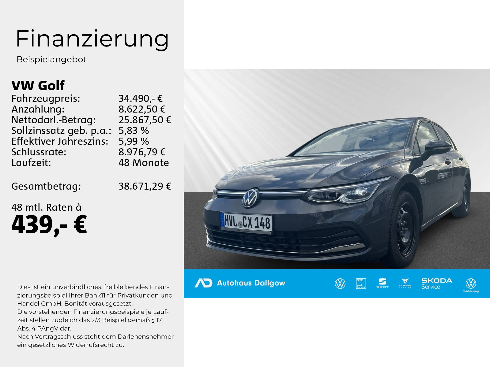 Golf VIII 1.5 eTSI Style Busin.Prem+Pano+LEDmatr