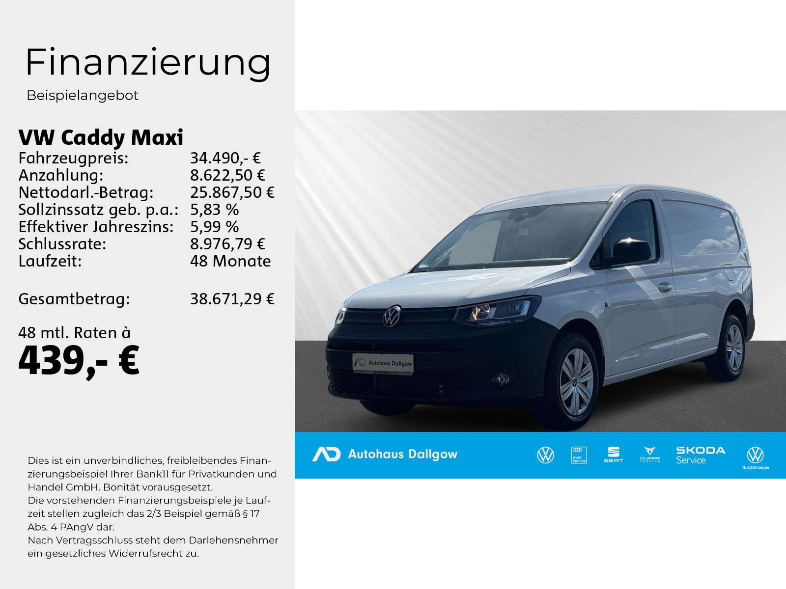 Caddy Maxi Cargo *AHK*Klima*WiPa*Unterf.-Schutz