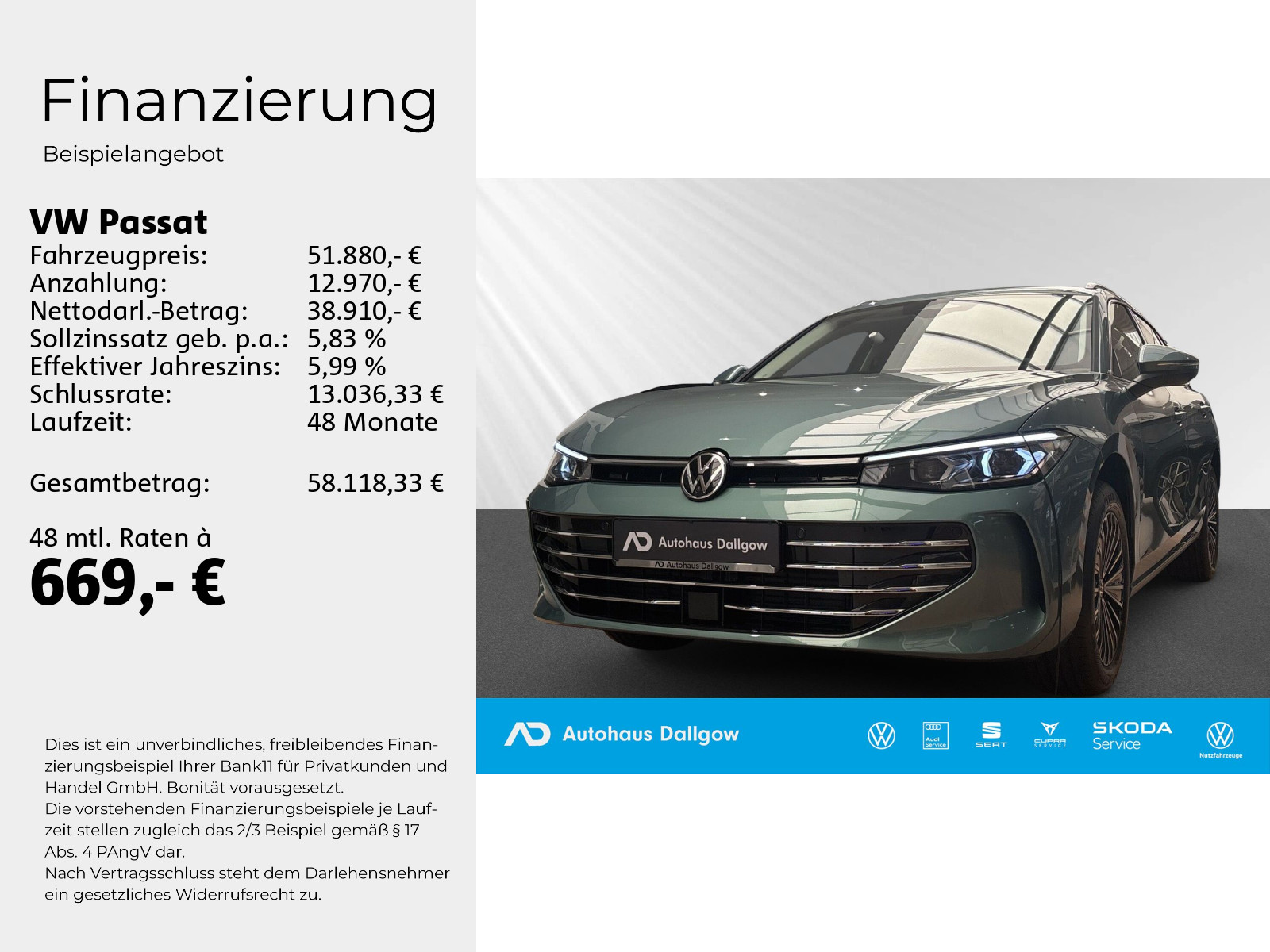 Passat Elegance 2,0 l TDI AHK+Assist+Pano(voll)