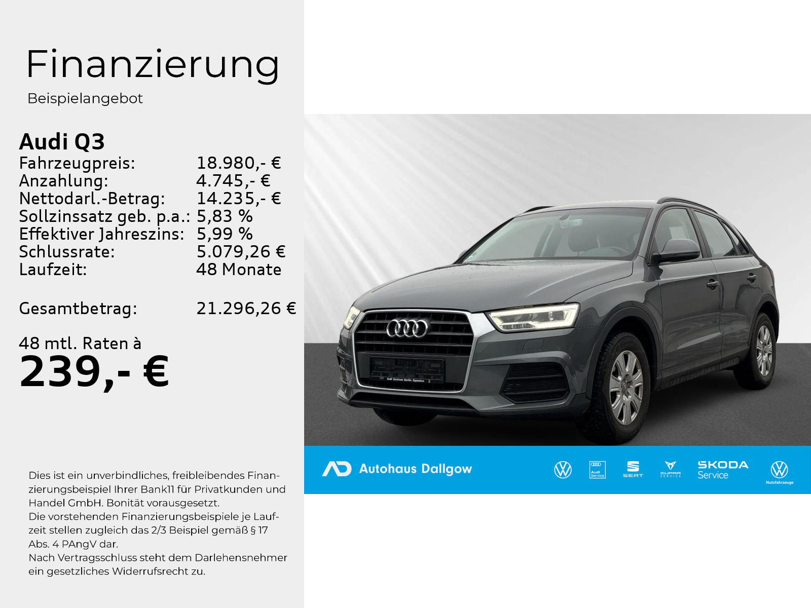 Q3 1.4 TFSI 6-G-Autom.150PS Klima*LED*viel Extra