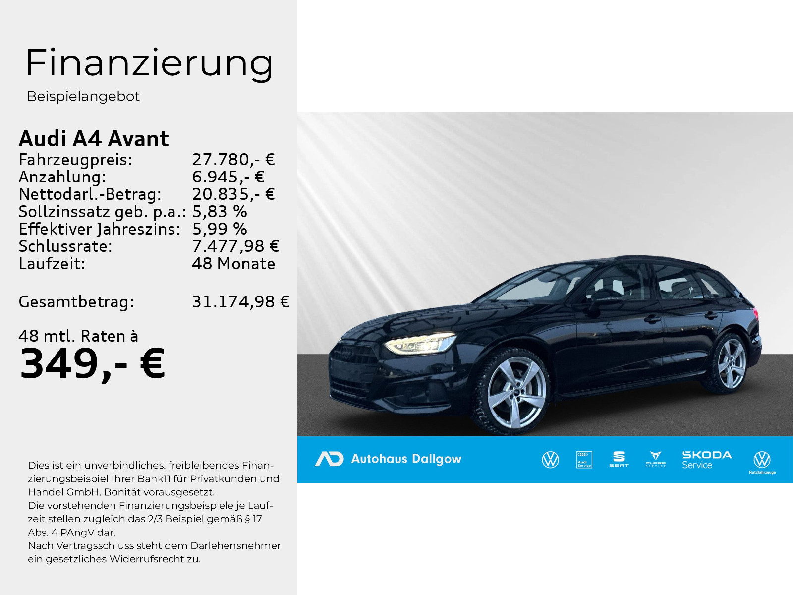 A4 Avant Advanced 40 TFSI 150(204) kW(PS) S tronic
