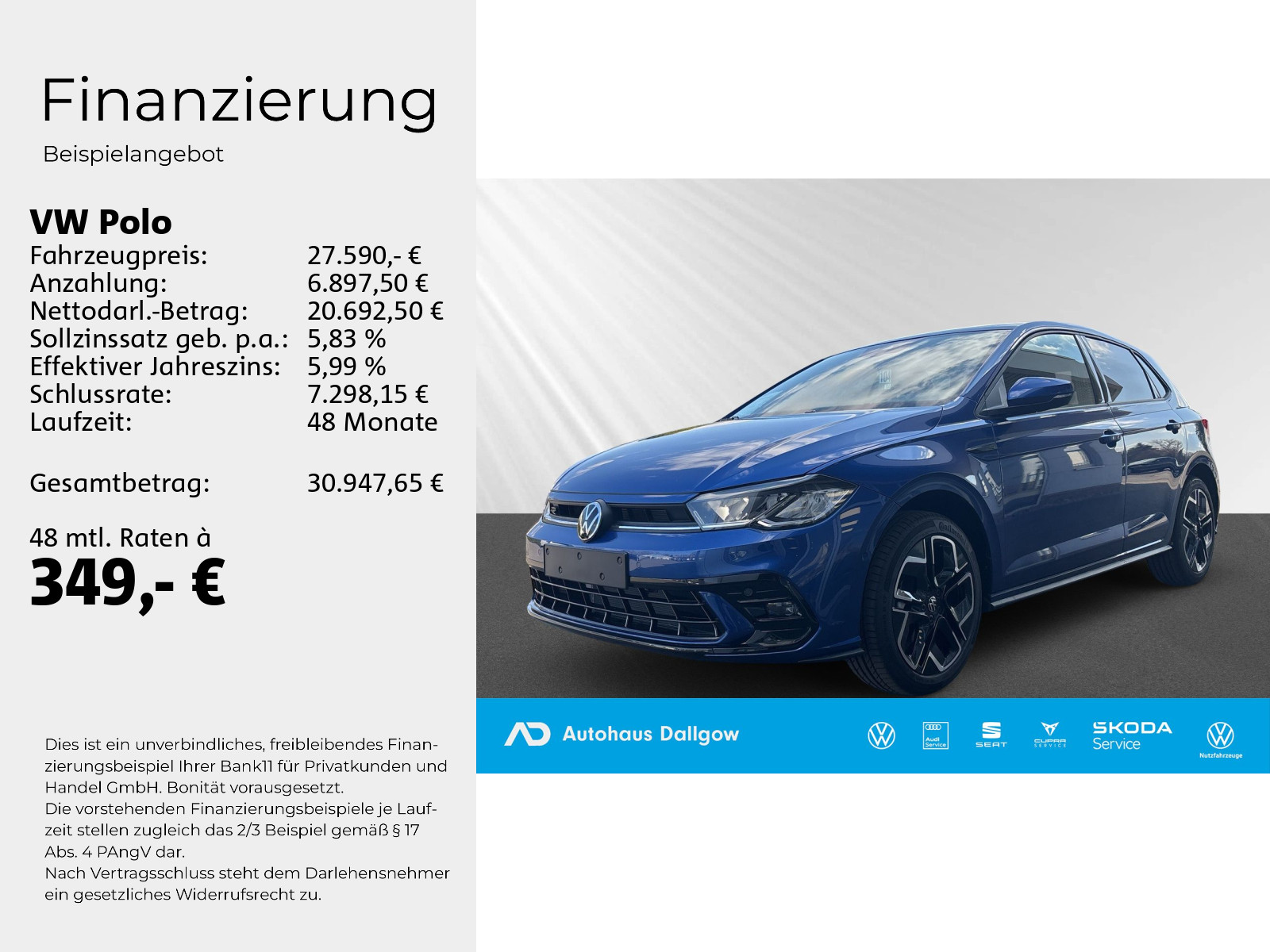 Polo R-Line Tageszulassung TOP Preis! viel Ausst