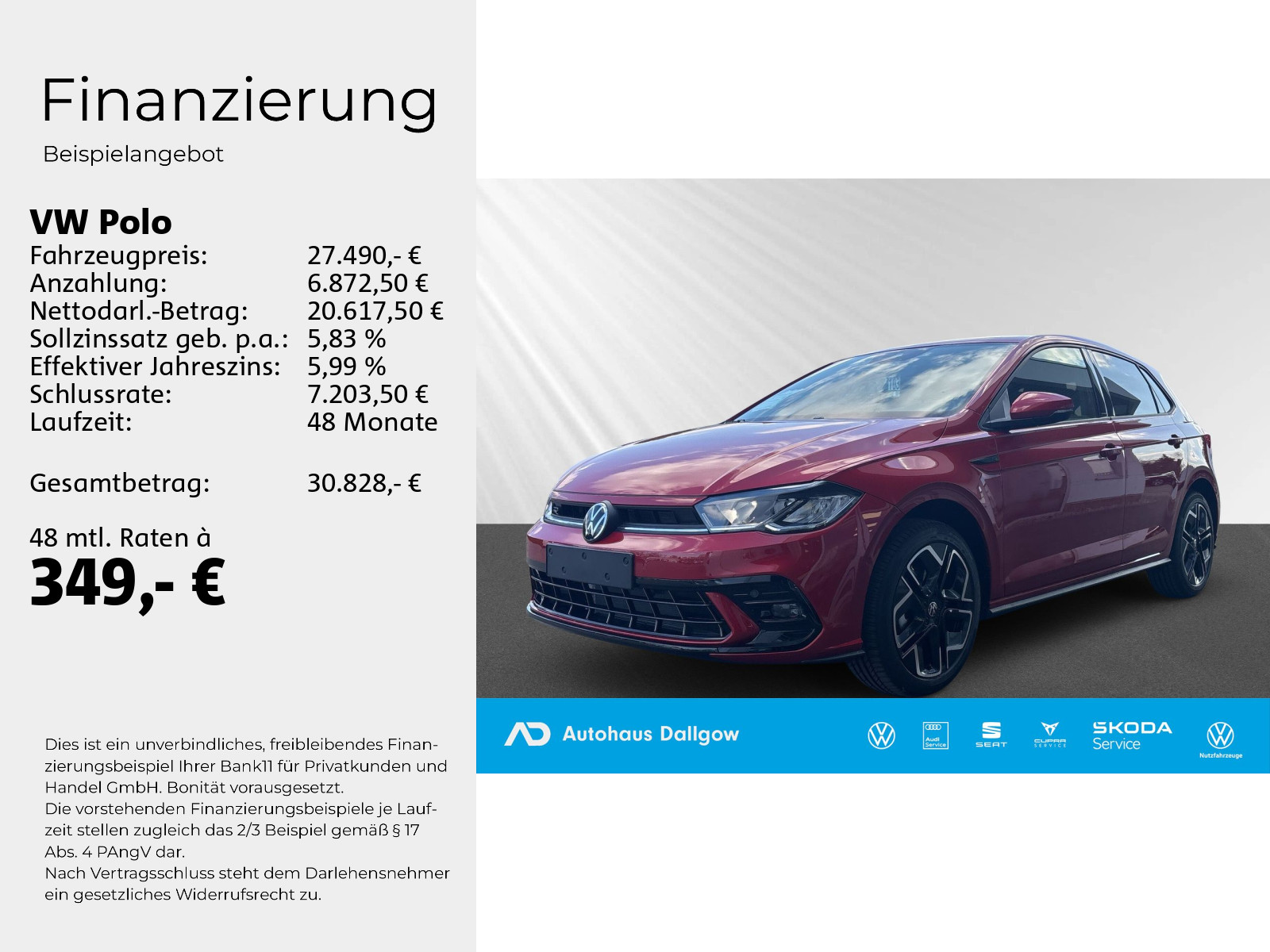 Polo R-Line Tageszulassung TOP Preis! viel Ausst