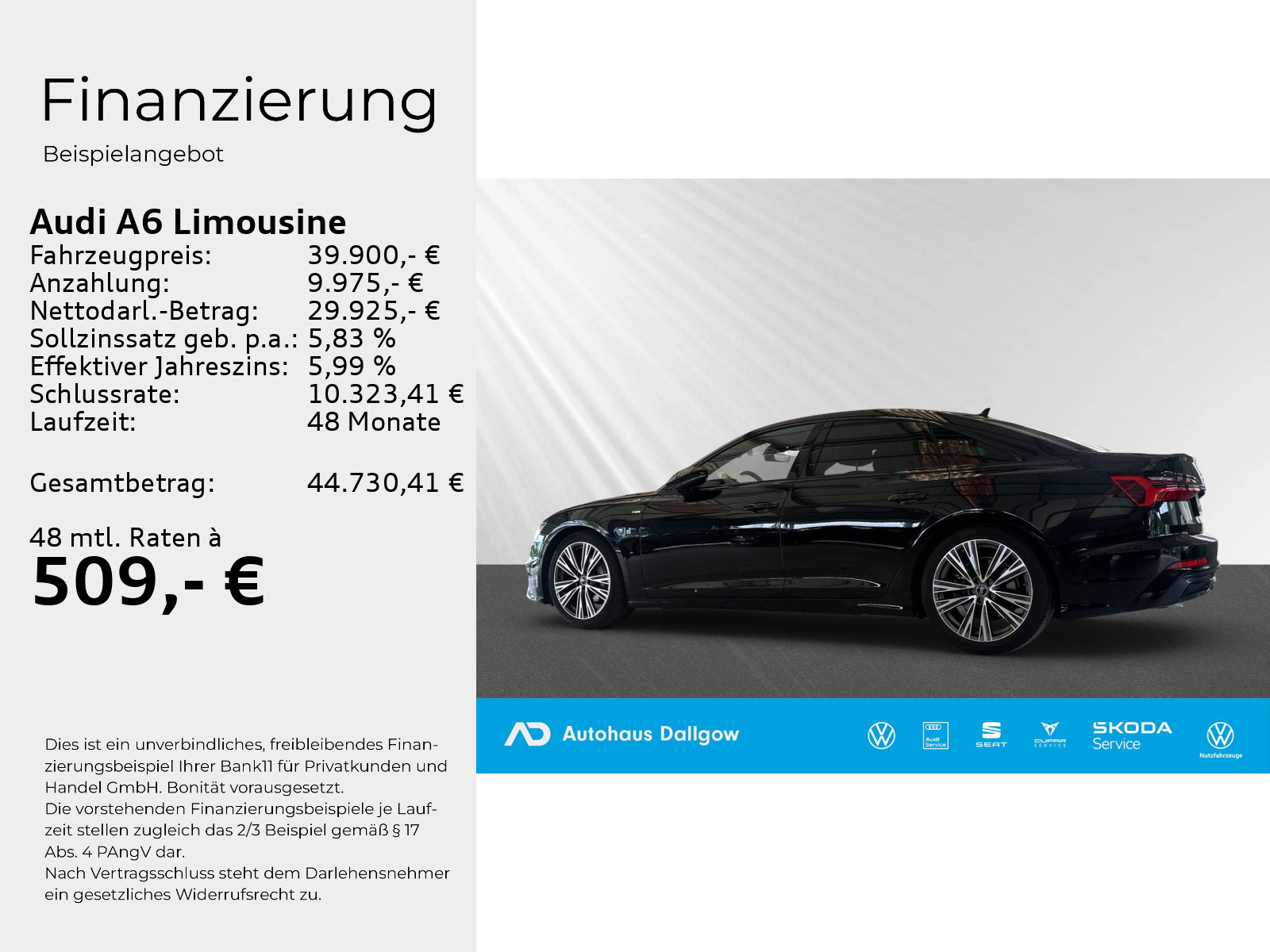 A6 Limousine S line design 45 TFSI quattro 195(265) kW(PS) S tronic