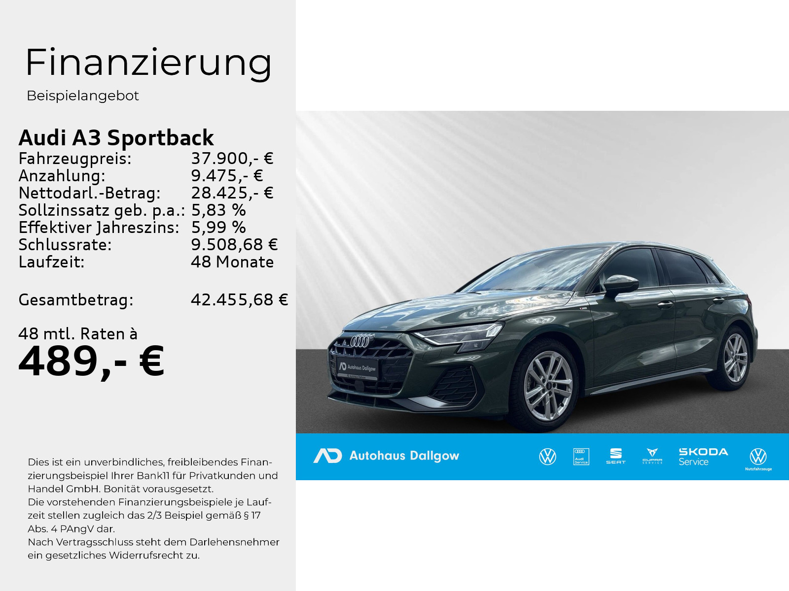 A3 Sportback S line 35 TFSI 110(150) kW(PS) S tronic