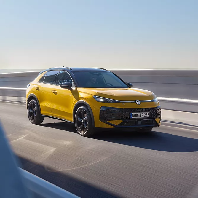 VW T-Roc gelb Außenansicht