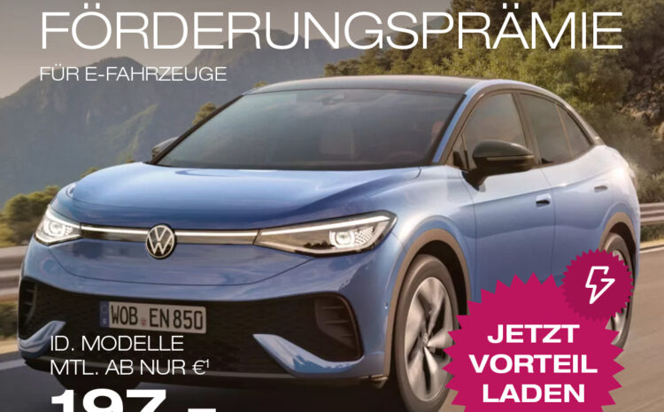 VW E-Fahrzeug Förderprämie
