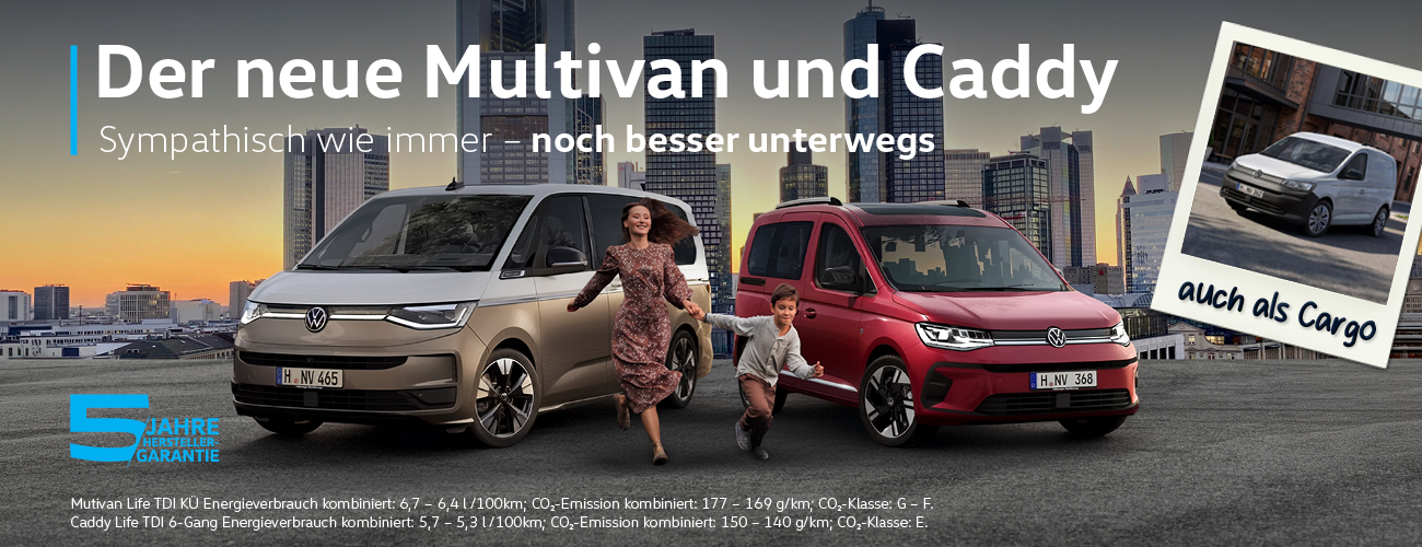 Header - Der neue VW Caddy und Multivan - desktop Header